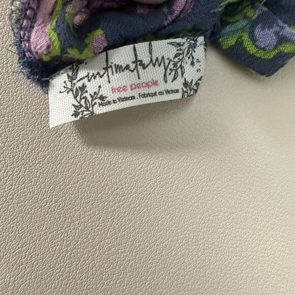 Free People Bare It All Bodysuit Womens Small Floral Lace Shoulder Ties NWT - Picture 11 of 14